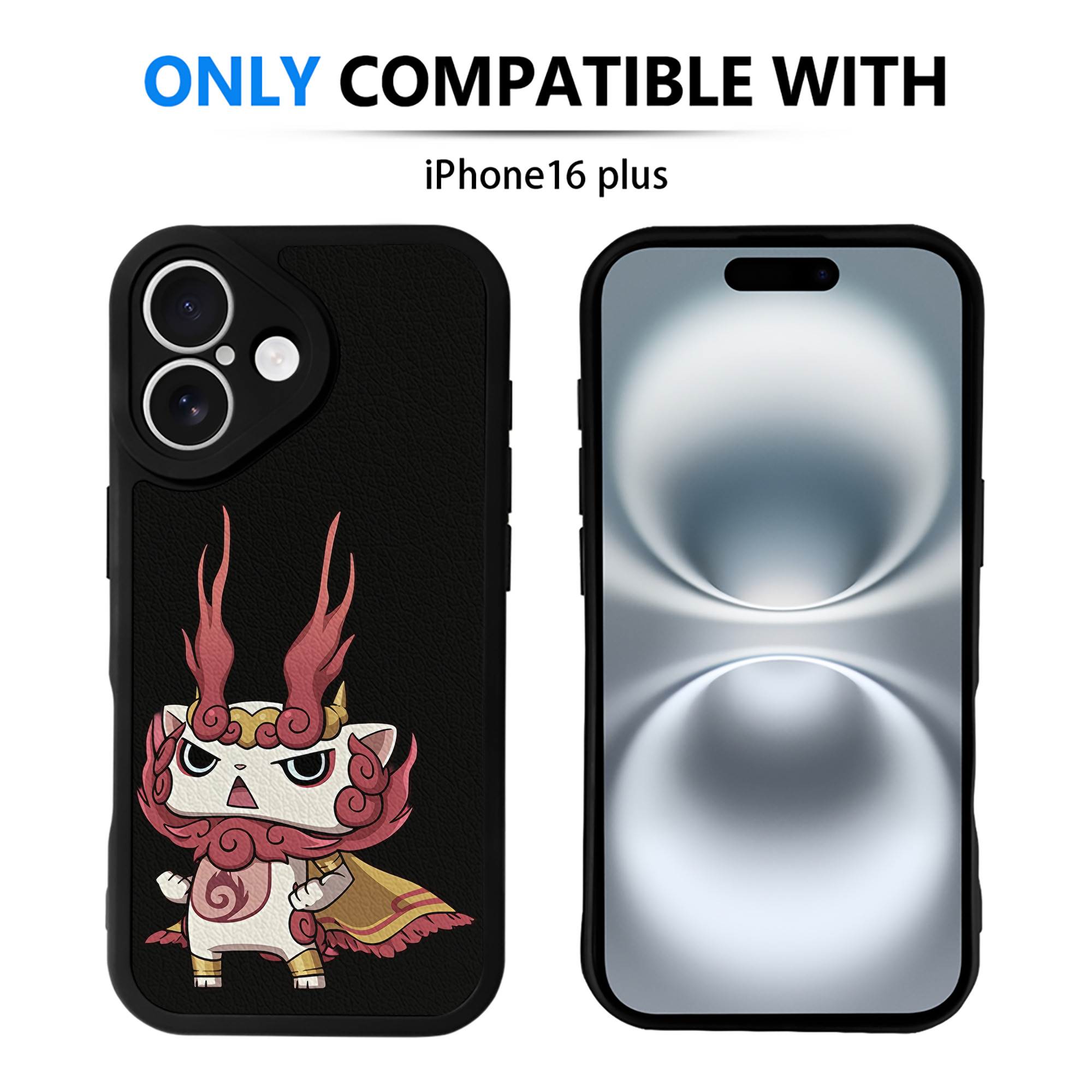 （画像用） 妖怪ウォッチ Yo-kai Watch 【iPhone 16シリーズ対応】シリコンスマホケース（レザー調） 材質：シリコン